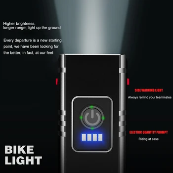 Moč Zaslon Kolo Svetlobe USB Polnilne vodoodporna LED Kolesa Spredaj Glavo Svetilka Svetilka Svetilka