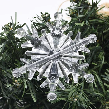10pcs Božič Snežinka Pozimi Stranka Pregleden Crystal Akrilna Snežinka Božično Drevo Obesek Visi Božič Dom Okraski