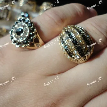 10Pcs Celotno Moda Nosorogovo Vrhu Precej Zlata prstana Za Ženske, Nakit Večino Veliko LR433 Brezplačna Dostava