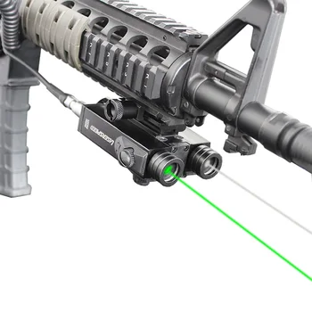 Vojaške 5mw Zeleni Laser Pogled Dual Beam Zeleni Laser in Ir IR Laser Rifle Airsoft Taktično Laserski kazalnik Za AR15 AK47