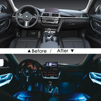 3 Serije 2/9 barv osvetlitev avto dekorativni auto okoljske svetlobe led trak za bmw F30/F35/F34/F32/F31/G20 iskanje avto oprema
