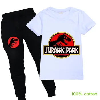 Malčka Fantje risanka dinozaver tiskanja Oblačila, ki Moda Trenirko Jurassic Park, Hooded T-Shirt Obleko Otrok, Fant, Dekle Majica
