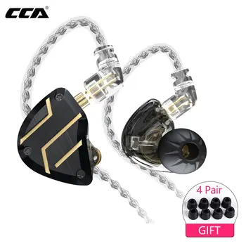 AK CCA C10 Pro 1DD+4BA Gonilnika Enote V Uho Slušalke Uravnotežen Armature Slušalke Slušalke Slušalka Slušalke S Snemljivo Kabel