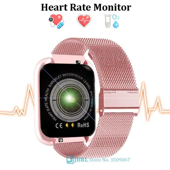JBRL Pametno Gledati Poln na Dotik Ženske Moški Fitnes Tracker Srčni utrip, Krvni Tlak Monitor Šport Smartwatch za Android IOS Telefon