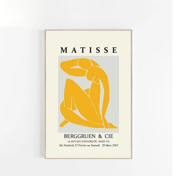Matisse umetnost plakata Minimalističen sodobne platno umetnik doma dekoracijo Golih abstraktnega slikarstva stenske slike za dnevno sobo