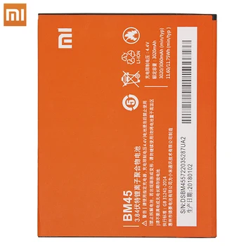 Prvotne xiaomi bm45 baterije BM45 BM45 Za Xiaomi RedMi Hongmi Note2 Rdeči Riž Opomba 2 Visoka Zmogljivost 3060mAh BM 45 Baterije
