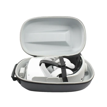 1 Nastavite Nastavljiv Zamenjava Udobno Glavo Trak s PU Skladiščenje Vrečka za Oculus Quest 2 VR Zaščitna torbica