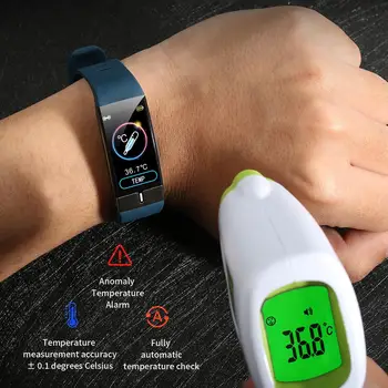 E66 Pametno Gledati Multi-sport Watch Zapestnica USB Polnjenje S Temperaturo Spremljanje Pedometer za Ženske, Moške Šport Gledam