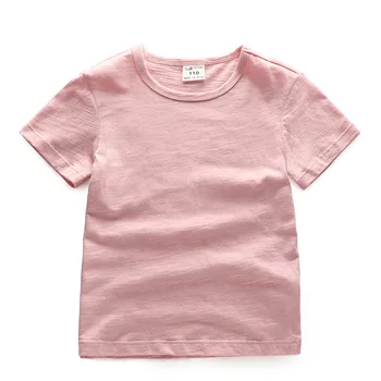 Bambusa in Bombaža Otroci T Shirt 2020 Poletje Dekleta T-shirt Dihanje Fant Majice, Vrhovi Za Otroke Barva Fantje Tees 1-8T