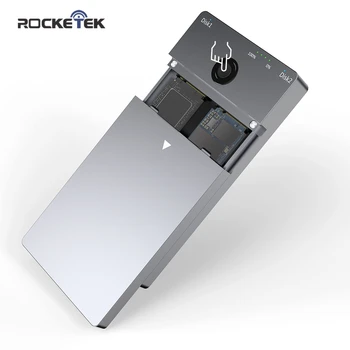 Rocketek M2 SSD Primeru NVME Ohišje brez Povezave Klon/Duplicator Funkcijo M. 2 USB Tip C 3.1 Adapter za NGFF PCIE M/B&M Ključno Polje