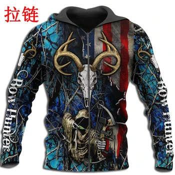 Lep Grim Reaper Lok Lovec 3D Tiskanih Unisex Deluxe Moški pulover s kapuco Zip Majica Puloverju Priložnostne Jakno, Trenirko KJ0297