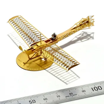 1/160 Antoinette IV 1909 Obsega Medenina Jedkano Model Komplet Letenja 3D DIY Kovinski Puzzle Mini Igrača Odraslih Hobi Preplete Znanost