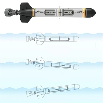 RC Podmorski Čoln za Torpedo Skupščine Model Kompleti DIY Interesne Igrače Najboljše Darilo Za Otroke Raziskovanje Morja