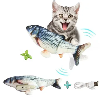 Elektronski Hišnih Mačk Igrače, Električni USB Polnjenje Simulacije Ribe Igrače za Psa, Mačka Žvečilni Igranje Grize Dobave Dropshiping