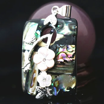 Nova moda 9 slog naravnega multicolor abalone lupini čare obesek srebrne barve dodatna oprema diy verige nakit ugotovitve B1117