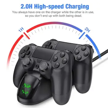 Za PS4 Krmilnik za Igre Palčko Ročico USB Polnilnik z Dvojno USB Hitro Polnjenje Dock Postajo Za Playstation 4 PS4 Slim Dodatki