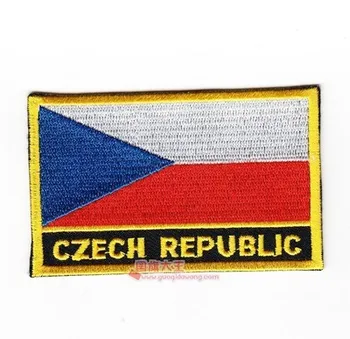 Vezenje Obliži Nacionalno zastavo, češka Republika Zastavo Obliži Železa na 8.0x5.0cm po Meri Obliži