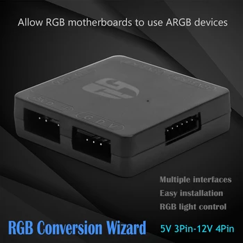 Prenosni 5V, da 12V RGB Pretvornik SATA vmesnik 5V 3PIN ARGB Converter 4 Pin 12V RGB matične plošče Napajalnik za ASUS Gb MSI