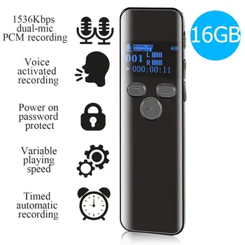 Digital Voice Activated Diktafon za Predavanja Zvoka Snemanje Zvoka Dictaphone Predvajanje Geslo Spremenljivo Hitrostjo MP3 Predvajalnik V92