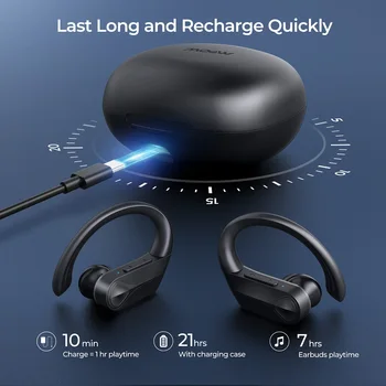 Mpow Plamen Solo Brezžični Šport Čepkov Bluetooth 5.0 TWS Slušalke z IPX7 Nepremočljiva ENC Šumov Mikrofona&28H Dolžina