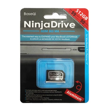 BaseQi NinjaDrive Aluminija 512GB Pomnilniške Kartice SD za MacBook Air 13