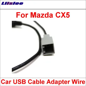 Liislee Originalni Vtiči Za USB Adapter Conector Za Mazda CX5 Avto Radio CD Media Audio Kabel Podatkov Žice