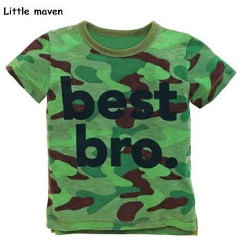 Malo maven otrok 2018 poletje baby fantje oblačila CAMO kratek rokav t shirt Bombaž pisma natisniti blagovne znamke tee vrhovi 50996