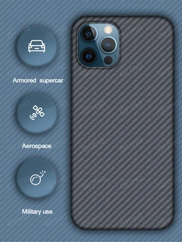GRMA Resnično Čisto Ogljikovih Vlaken Telefon Nazaj Kritje za iPhone 12 11 Pro Max Ultra Tanek Anti Padec za iPhone 12 mini SE2 X XS Max Primeru