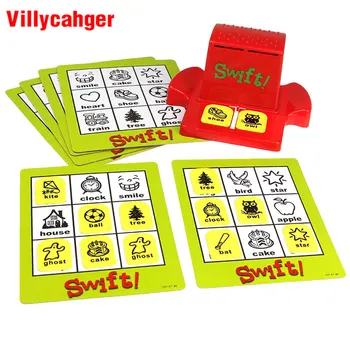 Učenje Angleške Besede Otrok Puzzle Swift Bingo Kartice Učenje Izobraževalne Igrače, Angleško Besedo, Sliko Ujemajo Igre Baby Darilo