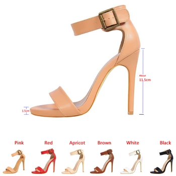 Karinluna blagovno znamko design Ženske čevlje z Visokimi Petami PU Usnja Sandali Poletje Debelo dropship Gospa Gola Seksi Črpalke, ženska, čevlji