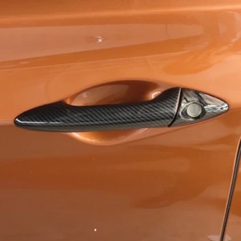 Za Hyundai i30 2012-2016 i35 Chrome Ogljikovih Vlaken Vrat Ročaj Kritje Trim Nastavite 2013 Pribor Nalepke Avto Styling