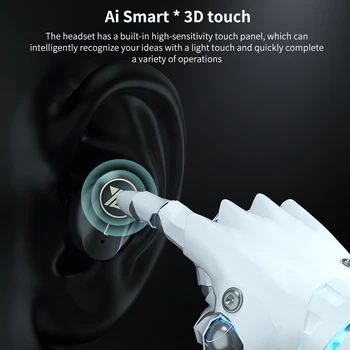 2000mAh Brezžične Bluetooth Slušalke Slušalke Čepkov TWS Touch Kontrole Uho Bud Šport Slušalke Noise Cancel Bloototh Slušalke