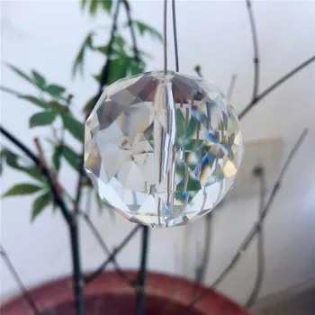 10pcs Brezplačna dostava 30mm sredini luknje kristalno gladko žogo,kristalni lestenec žogo deli za poroko Doma ,X-MAS dekor