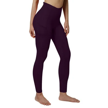 Spandex Visoko Pasu Legging Žepi Fitnes, Tek Dna Sweatpants za Ženske Quick-Dry Športne Hlače Uvježbavanje Hlače Joge
