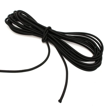Brezplačna dostava visoke kakovosti 10M črn 3 mm krog elastično vrv DIY ročno izdelana oblačila materialov gumico šivalni pribor
