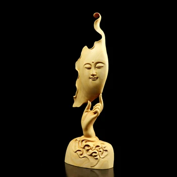 25 CM Šimšir Carving Kitajski-Slog, Nordijska Minimalističen Sodobne Ustvarjalne Lesa Obrti Okraski Dnevna Soba Priročno Dekoracijo