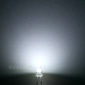 1000pcs/veliko 5MM F5 bela 1600 - 2000MCD slamnik LED lučka kroglice super svetla LED-Light-emitting diode (led) za DIY luči