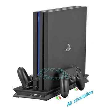PS4 Pro Konzole Navpično Stojalo Hladilni Ventilator Play Station 4 Krmilnik Polnilec za Sony PS Playstation 4 4 Pro Igre Pribor