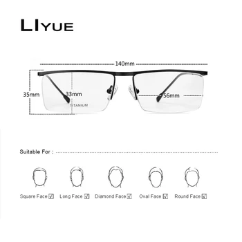 Titanove Zlitine Okvir Očal za Moške oči, Kratkovidnost Stekla Recept Kovinski Očala Okvirji 2020 korejski Brezvijačno Optičnih Očal