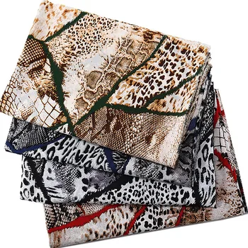 Moda Leopard Stretchy Šifon Tkanine Oblačila Material Za Šivanje Tekstilnih Poletje Obleko