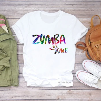 2020 vroče prodaje mavrica zumba plesalka tiskanje majice s kratkimi rokavi ženske grafični tshirt femme harajuku hip hop ženske t-shirt ulične vrhovi