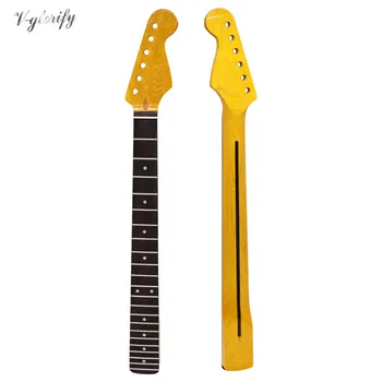 6 string ST majhno glavo Kanada javor električna kitara vratu 22 prečke višina sijaj in mat konča s srednjo črto na hrbtu