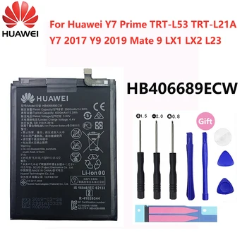 Hua Wei Original Baterija 4000 mah HB406689ECW Za Huawei Uživajte 7 Plus TRT-L53 TRT-L21A TRT-AL00 TL10A Y7 TRT-LX1 LX2 L23