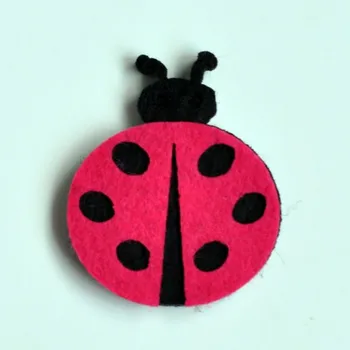 30pcs/2 palca veliko 9colors Ročno Lepo Tkanine Ladybug Za sponke za Lase pribor Srčkan Počutil DIY Pribor Za Otroke Trakovi