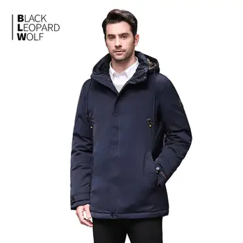 Blackleopardwolf 2020 Nepremočljiva zimska jakna moški modni Snemljivo kapo Zajec krzno oblazinjenje Windproof topel plašč BL-1001