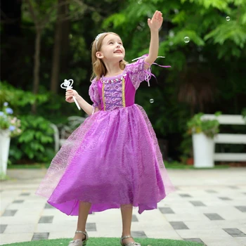Zimo Božič Modno Dekleta Princesa Sofija Kostum Otrok Rojstni Dan Rapunzel Lasuljo Til Sophia Žogo Halje, Otroci, Oblačila,