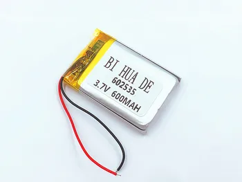 Li-po 1pcs Li-polymer MODEL 602536 602535 550mah 3,7 V litij-polimer baterija MP3, MP4, GPS priključek