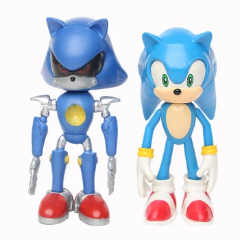 12 cm 5pcs/set Sonic Slika Igrače Lutka Anime Risanke, Sonic, Repi Pevec Shadow Amy Rose PVC Akcije Toy Model Za Darilo Otrok