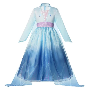 Fancy Baby Dekle, Princesa Obleke za Dekleta Elsa Kostum Bling Sintetičnih Kristalno Steznik Elsa Stranka Obleko Otroci Sneg Kraljica Cosplay