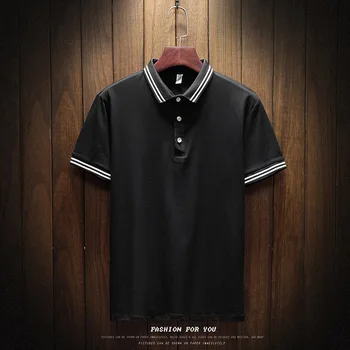 LJ491 Vrhovi&Tees za Moške majice Polo Poslovnih moških blagovnih znamk, Polo Majice Trdna mens polo majica 4 barve